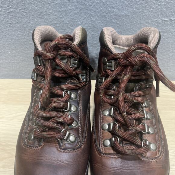 Vintage Timberland Brown Leather Ankle Boots euro Hiker 95310 Womens Size 6 - Picture 3 of 8
